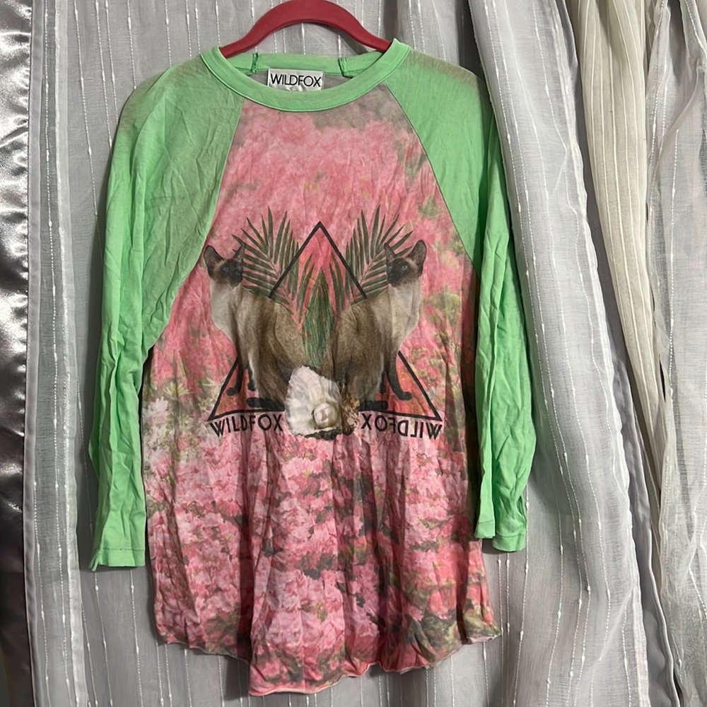 Rare Siamese, wild fox, long sleeve, baseball tee